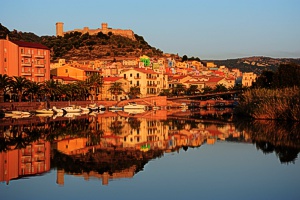 Bosa Reflected in River Temo